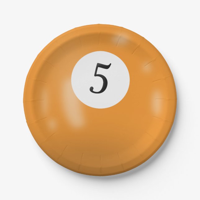 Assiettes En Carton Numéro 5 billiard (Devant)