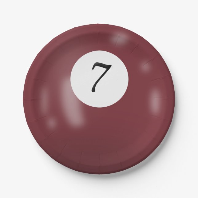 Assiettes En Carton Numéro 7 billiard (Devant)
