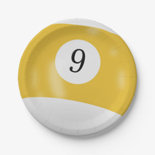 Assiettes En Carton Numéro 9 billiard