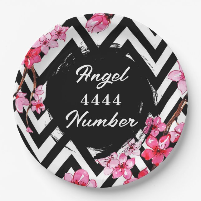 Assiettes En Carton Numéro d'ange "4444" (Devant)