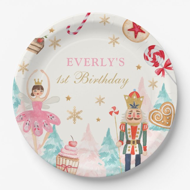 Assiettes En Carton Nutcracker Anniversaire Terre De Sweet Anniversair (Devant)