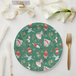 Assiettes En Carton Nutcracker Ballerina Noël
