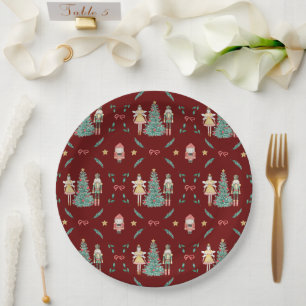 Assiettes En Carton Nutcracker Ballerina Noël