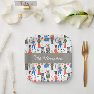 Assiettes En Carton Nutcracker mignon Noël personnalisé