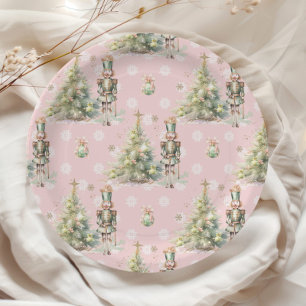 Assiettes En Carton Nutcracker rose Winter Onederland anniversaire