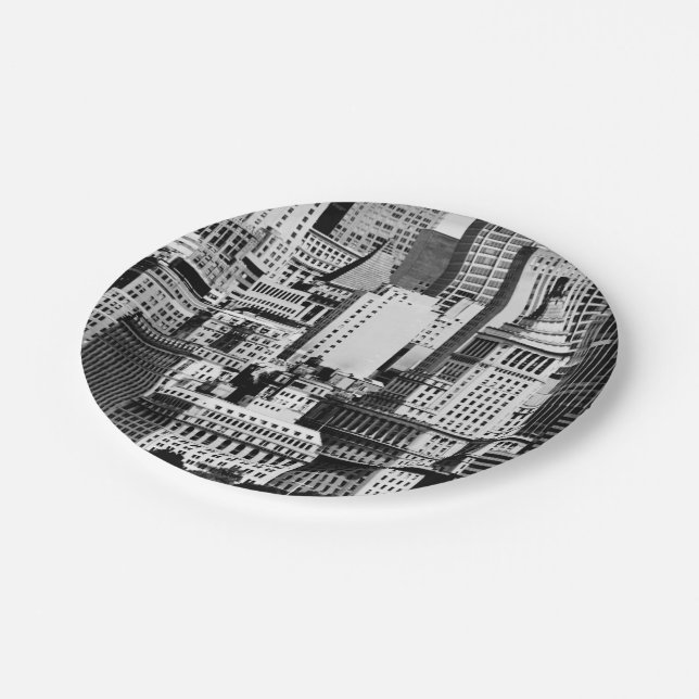 Assiettes En Carton NYC Skyline IX (Angle)