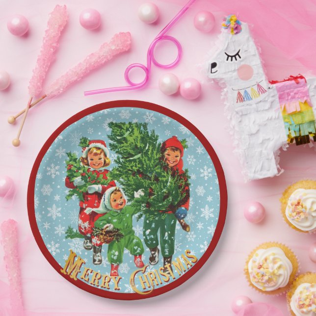 Assiettes En Carton Obtenir l'arbre de Noël (Fête)