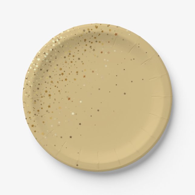 Assiettes En Carton Occasion spéciale Vacances Petite Etoiles Plaques  (Devant)