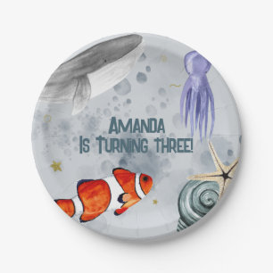 Assiettes En Carton Ocean Animaux Sea Life Anniversaire de enfant Part