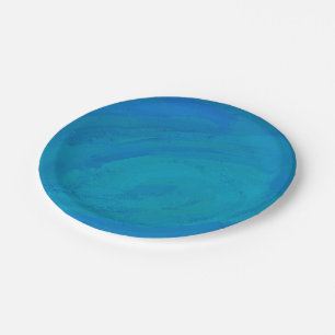 Assiettes En Carton Océan bleu