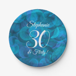 Assiettes En Carton Ocean Blue 30 et Flirty Birthday Party
