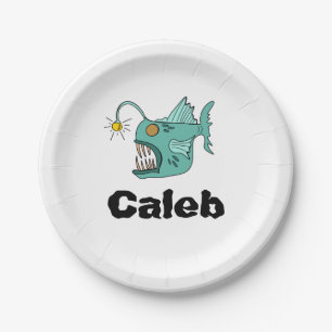 Assiettes En Carton Ocean Theme Boys Anniversaire Anglerfish Papier Pl