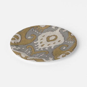 Assiettes En Carton Ochre Ikat II