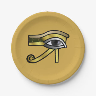 Assiettes En Carton Oeil d'or de Horus