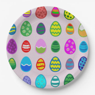 Assiettes En Carton Œufs de Pâques