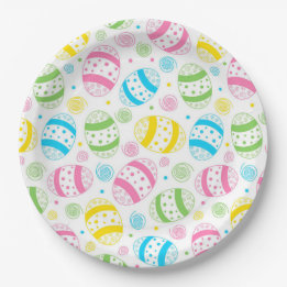 Assiettes En Carton Oeufs de Pâques
