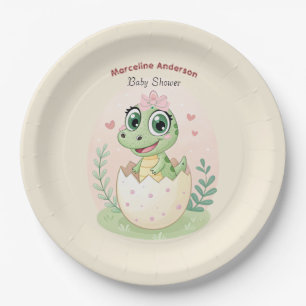 Assiettes En Carton OEufs d'éclosion de bébé kawaii floral -Fille