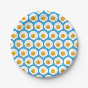 Assiettes En Carton Oeufs frits Kawaii