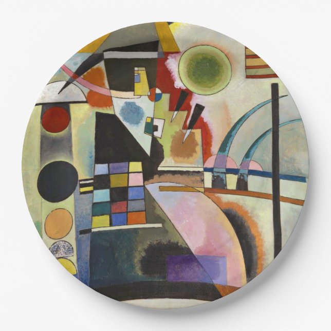 Assiettes En Carton Oeuvre Abstraite de Kandinsky (Devant)