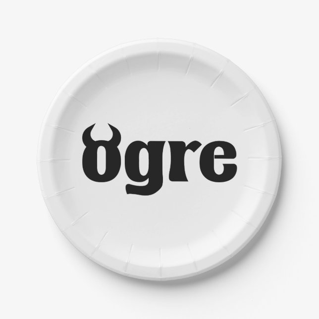 Assiettes En Carton Ogre (Devant)
