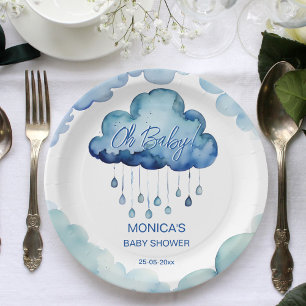 Assiettes En Carton Oh Baby baby shower de nuage modèle