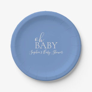 Assiettes En Carton Oh Baby Baby shower minimaliste