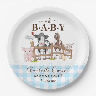 Assiettes En Carton Oh Baby Farm Animals Barnyard Baby shower