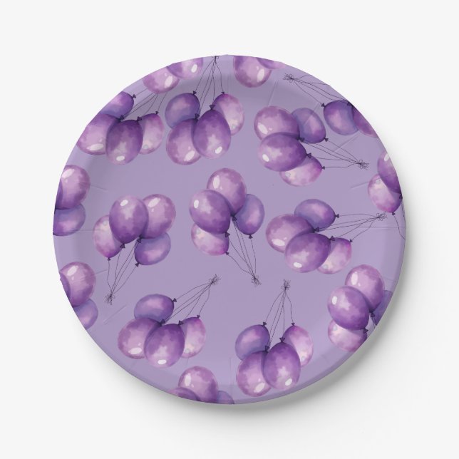 Assiettes En Carton Oh Baby Purple (Devant)