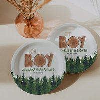 Oh Boy - Rustic Boy Baby shower Woodland