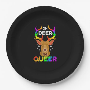 Assiettes En Carton Oh Cerf Drôle LGBTQ Fierté Sensibilisation