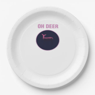 Assiettes En Carton Oh Cerf Moderne Esthétique
