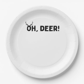 Assiettes En Carton Oh Cerf Simple Esthétique