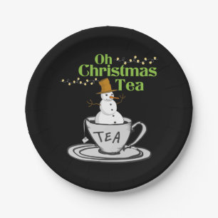 Assiettes En Carton Oh Christmas Tea - Tea Lover Noël