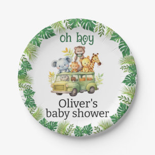 Assiettes En Carton oh garçon mignon jungle safari animaux baby shower