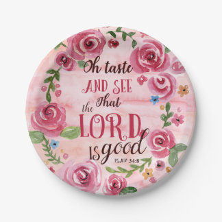 Assiettes En Carton Oh le goût et voient que le 34:8 de seigneur Is