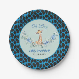 Assiettes En Carton Oh mon Dieu ! Baby shower bébé Giraffe