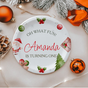 Assiettes En Carton Oh Quel Amusant Noël Anniversaire