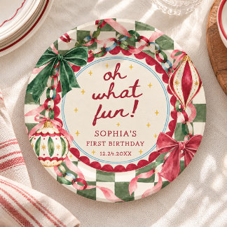 Assiettes En Carton Oh Quel Amusement Anniversaire De Noël