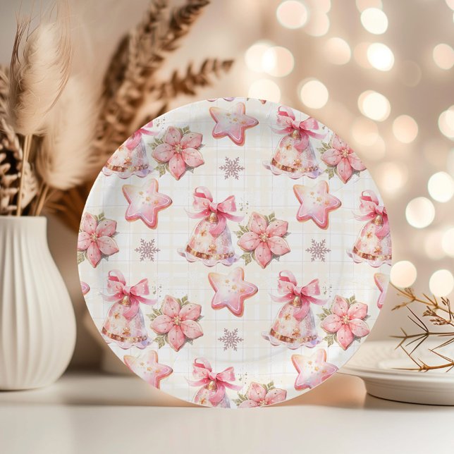 Assiettes En Carton Oh quel Fun rose cookie de Noël fête d'anniversair (Créateur téléchargé)