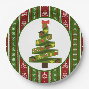 Assiettes En Carton Oh sapin de Noël