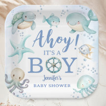Ohé c'est un garçon Baby Shower Marin Thème Nauti