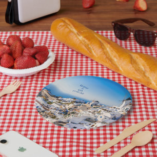 Assiettes En Carton Oia Santorini