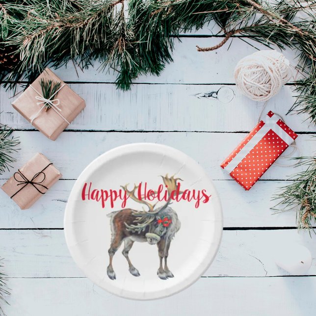 Assiettes En Carton Oie de Noël avec un accueil personnalisé (Créateur téléchargé)
