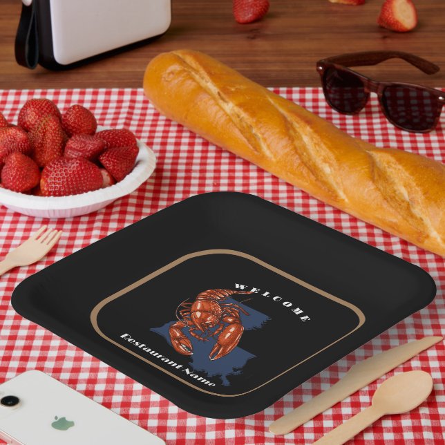 Assiettes En Carton Oiseau de bienvenue moderne Louisiane nom personna (Pique-nique)