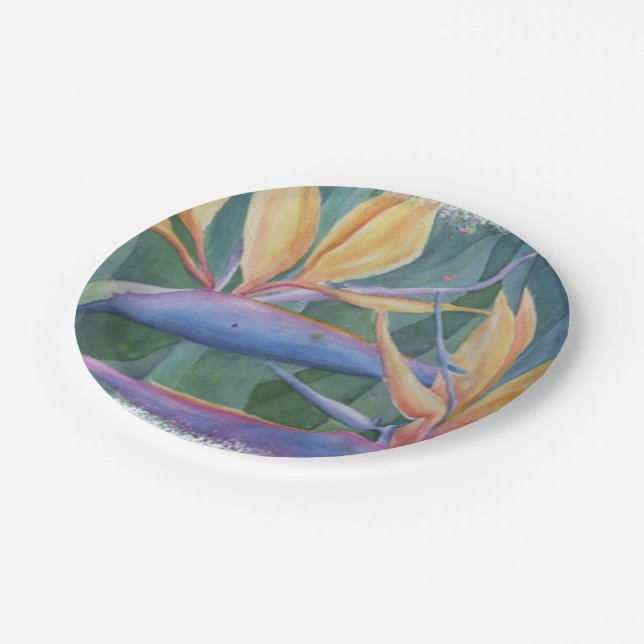 ASSIETTES EN CARTON OISEAU DE PAPIER PARADIS (Angle)