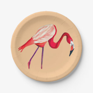 Assiettes En Carton Oiseau d'oranger flamand