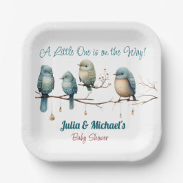 Assiettes En Carton Oiseaux de Whimsical sur Branches Baby shower Past
