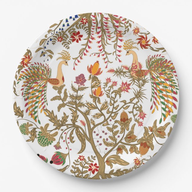 Assiettes En Carton Oiseaux du paradis (Devant)