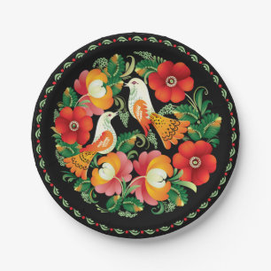 Assiettes En Carton Oiseaux hongrois
