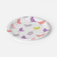 Oiseaux pastel rose et violet avec Birdhouse